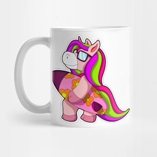 Unicorn as Surfer with Surfboard & Sunglasses Mug